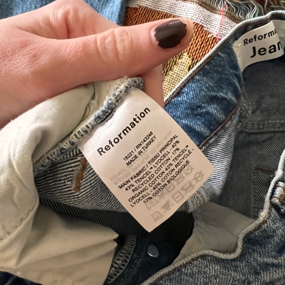 Reformation Cynthia High Rise Straight Cropped Jeans - Picture 12 of 12